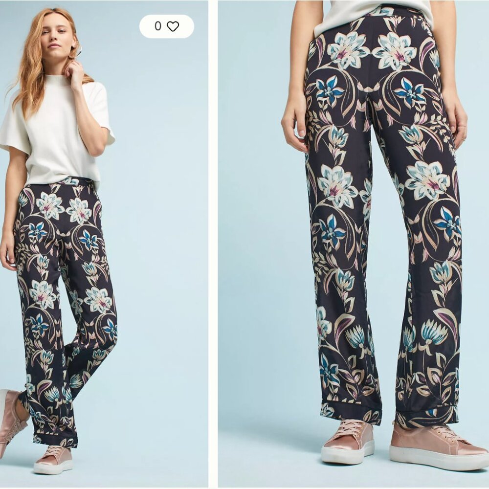 {Kachel | Anthropologie} Percy Floral Pants ~ Size 6